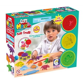 kit Massinha Parque dos Dinossauros - Tutti Frutti - Cotiplas