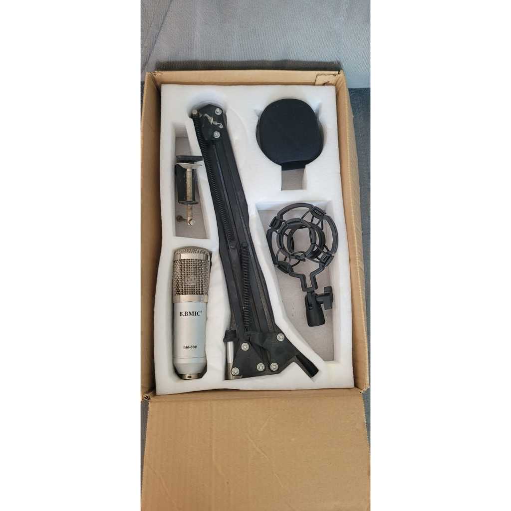 Microfone Bm800 Condensador Profissional Com Acessórios