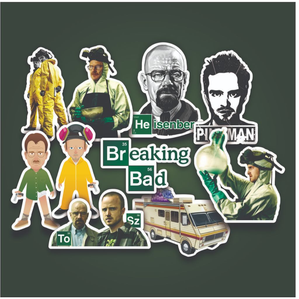 Adesivos Vinil série Breaking Bad Sticker Kit/Pack | Shopee Brasil