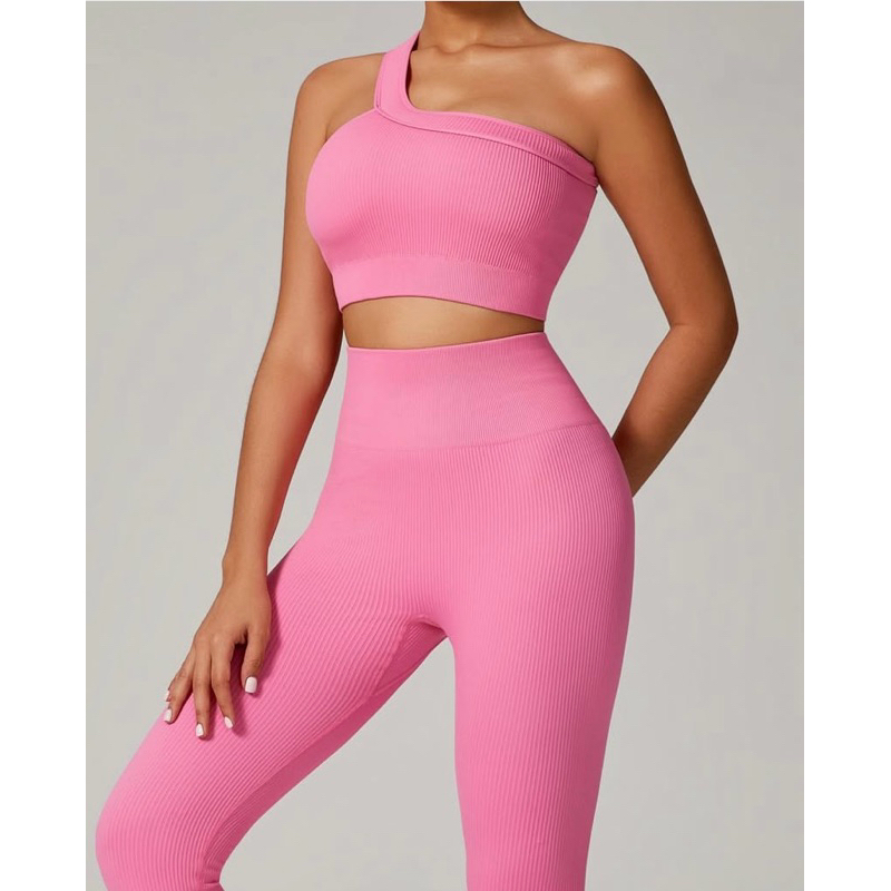 conjunto rosa pink de academia fitness femino | Shopee Brasil