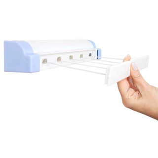 Varal De Roupas Rotoflex Retrátil Parede Automático 5 Cordas Portátil Extensível Dobrável Chão