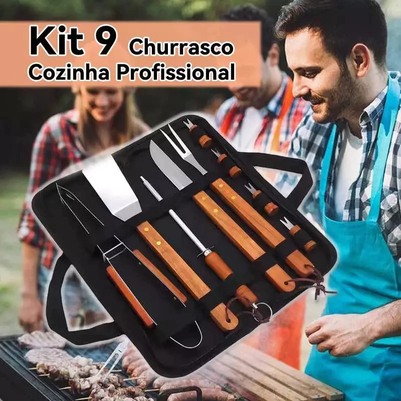 Kit Churrasco Advantage 10 Peças Aço Inoxidável