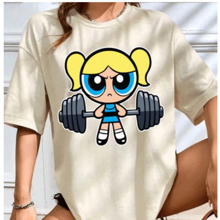 Camiseta Academia Feminina Camisa Meninas Super Poderosas Lindinha ...