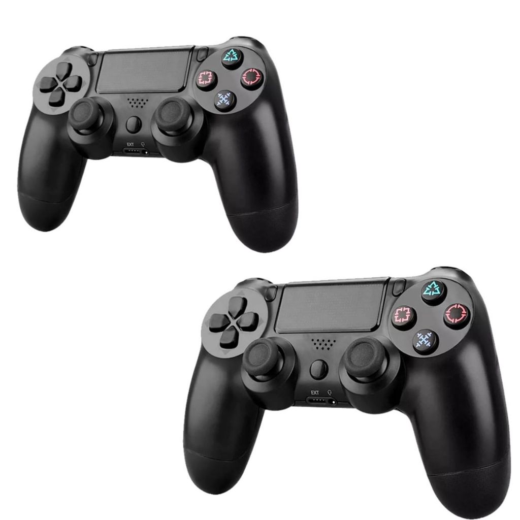 Kit 2 Controles para PS4 Playstation Sem fio Dualshock PC Gamer TV ...