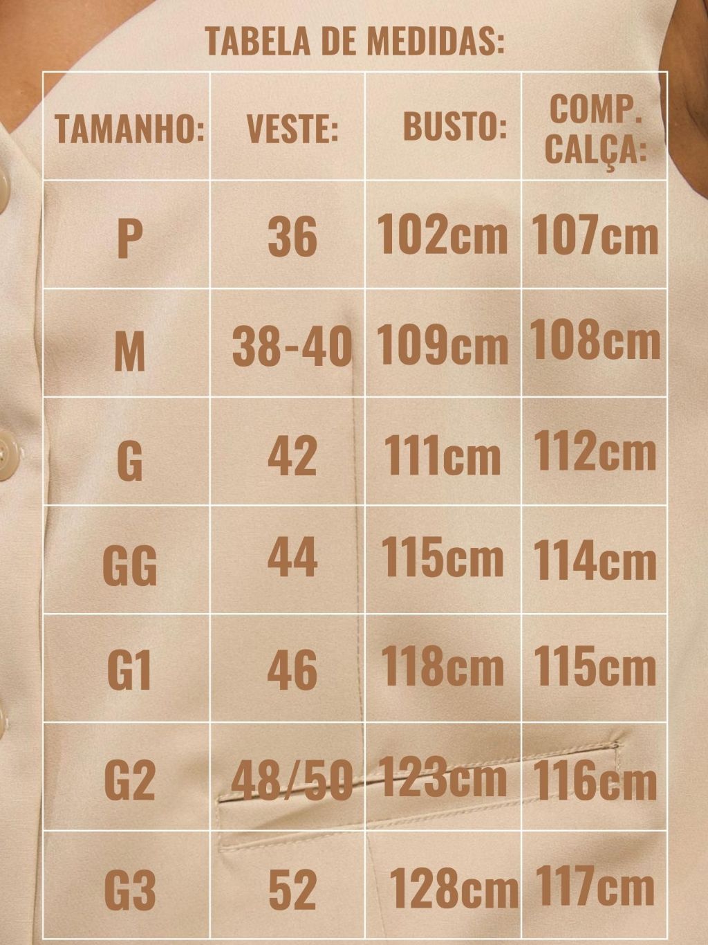 Imagem do produto Conjunto Feminino Colete e Calça Alfaiataria Social 9