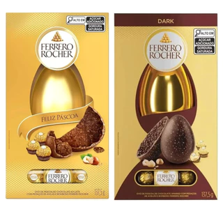 Kit 2 Sabor Ovo De Pascoa Ferrero Rocher C/ Pedaços Avela