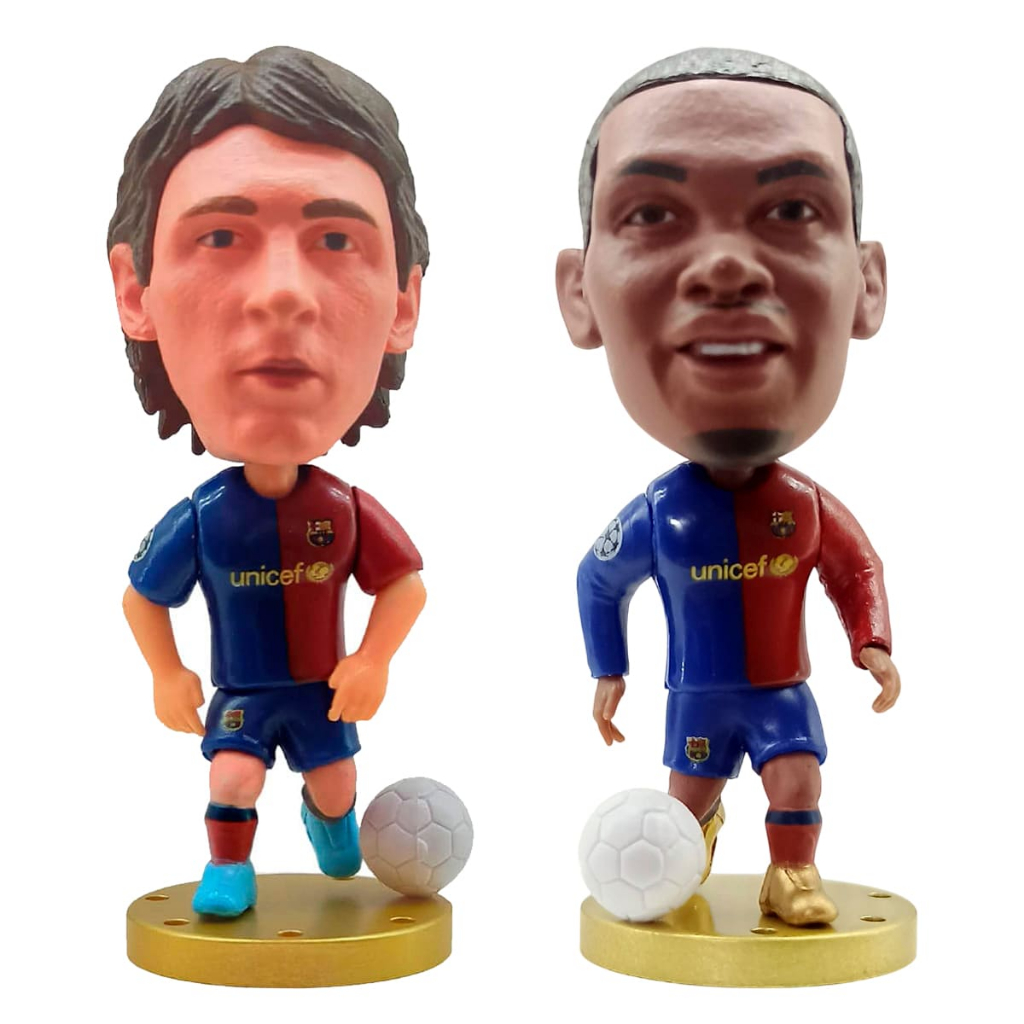Mini Craques Jogadores Barcelona - Puyol, Lionel Messi, Xavi