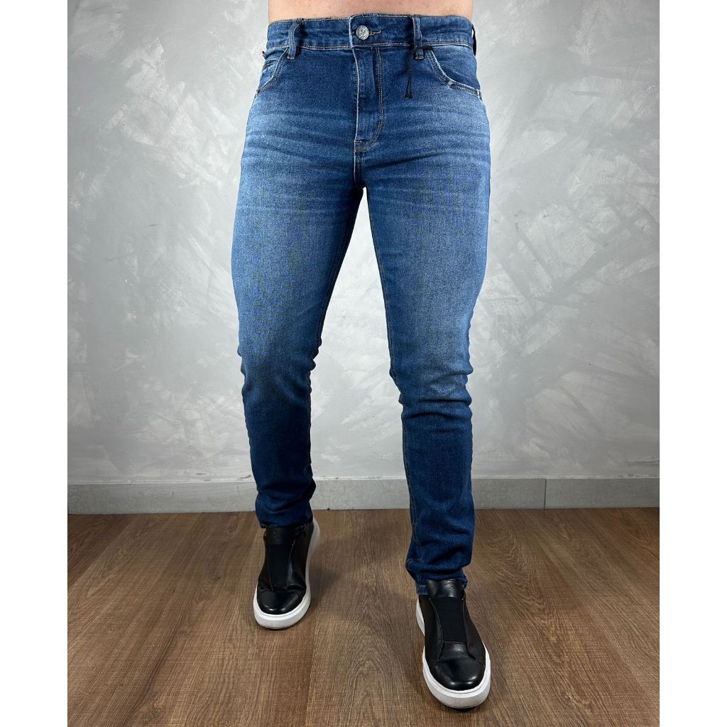Calça Jeans Masculina Premium Slim Fit - Modelo Jhonn J. | Shopee Brasil