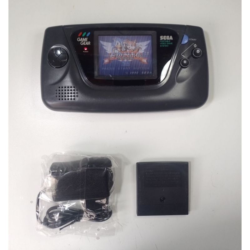Sega Game Gear com tela original, fonte e um jogo | Shopee Brasil
