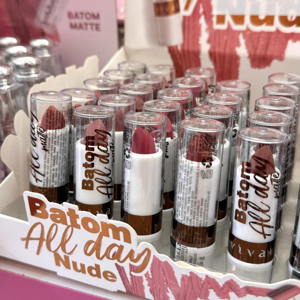 8 Unidades de Batons All Day Nude Matte Vivai Lábios Marcantes Batons Vivai | Shopee Brasil