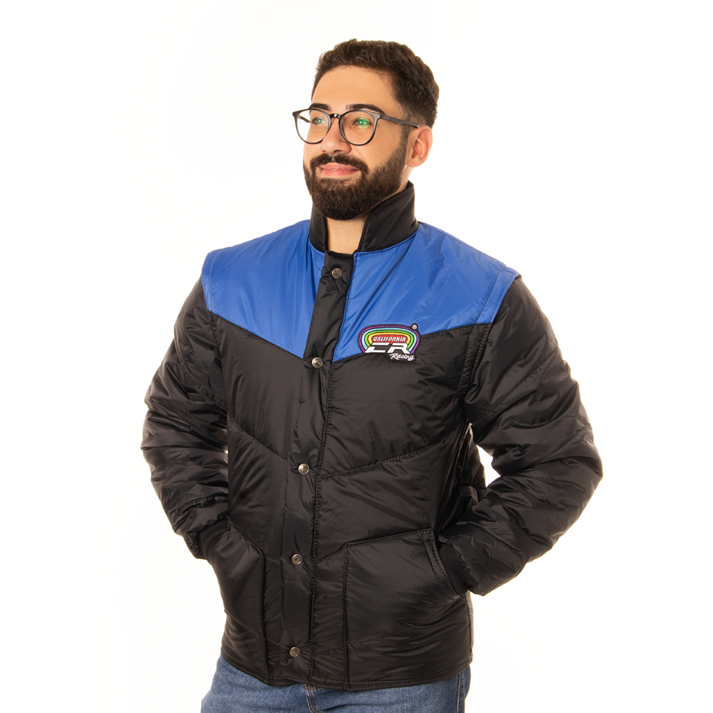 Jaqueta California Racing Tradicional Preto e Azul Royal | Shopee Brasil