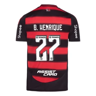 Manto Flamengo Jogo 1 Adidas 2025 - C/ Kit Patrocínio - B. Henrique 27