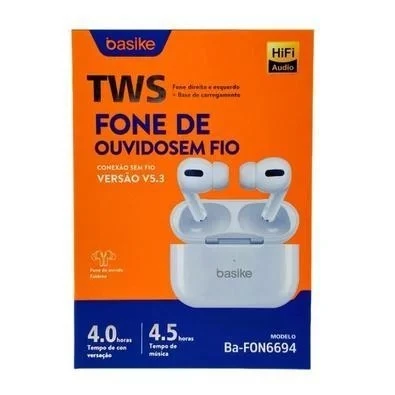 Fone De Ouvido Bluetooth Sem Fio Intra-auricular Tws 5.3 Cancelamento De Ruído