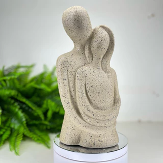 Estátua Escultura Casal Minimalista – Peça Decorativa Elegante Sofisticada