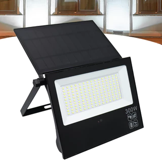 Refletor Solar Led 300w Placa Prova Dágua Sensor Dobrável Ajustável