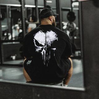 Camiseta Oversized Academia 100% Algodão HardCore Body Builder Gym PP ao G1