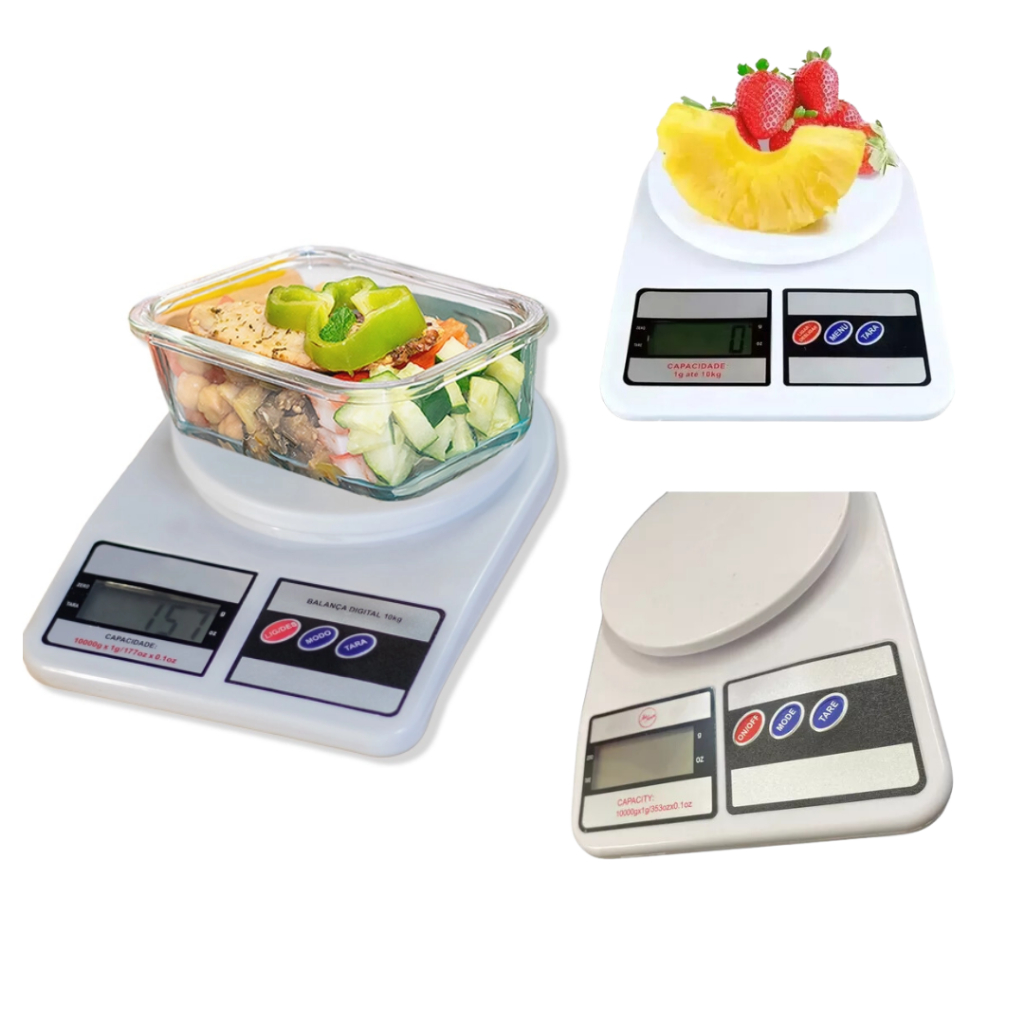 Balança Digital de Cozinha Medir Marmita Pesar Alimentos Precisão Dona ...