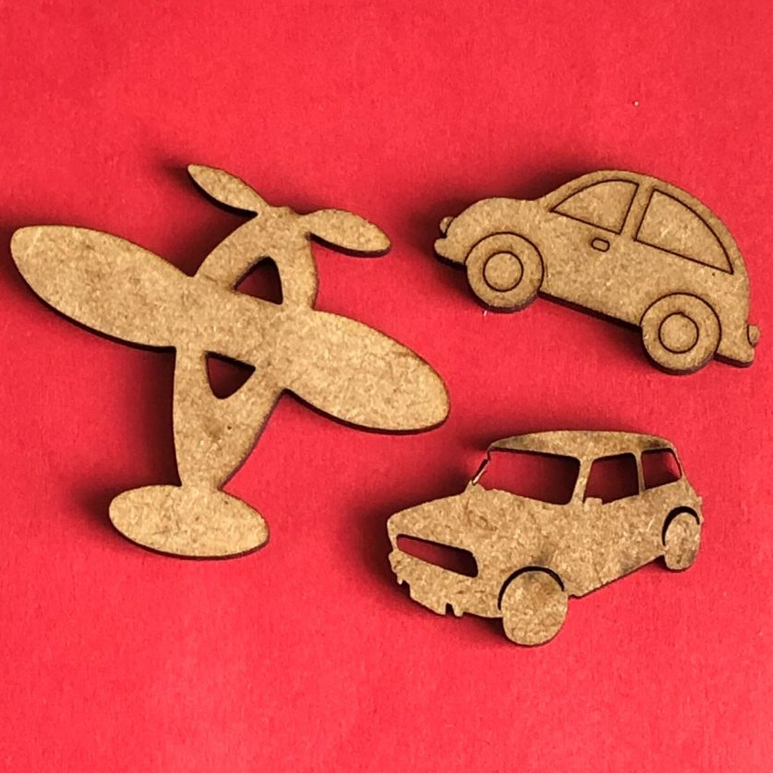 Apliques Transportes Em MDF pacote com 10 unidades | Shopee Brasil