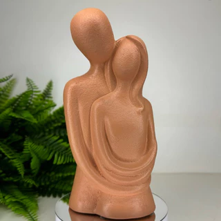 Estátua Escultura Casal Minimalista – Peça Decorativa Elegante e Sofisticada. CB