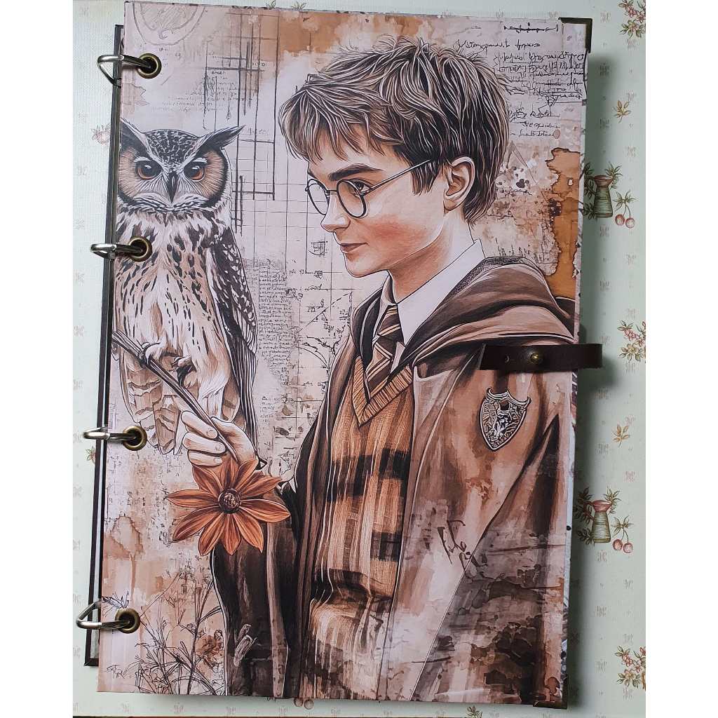Caderno Argolado Fichário Universitário Escola de Magia (não inclui ...