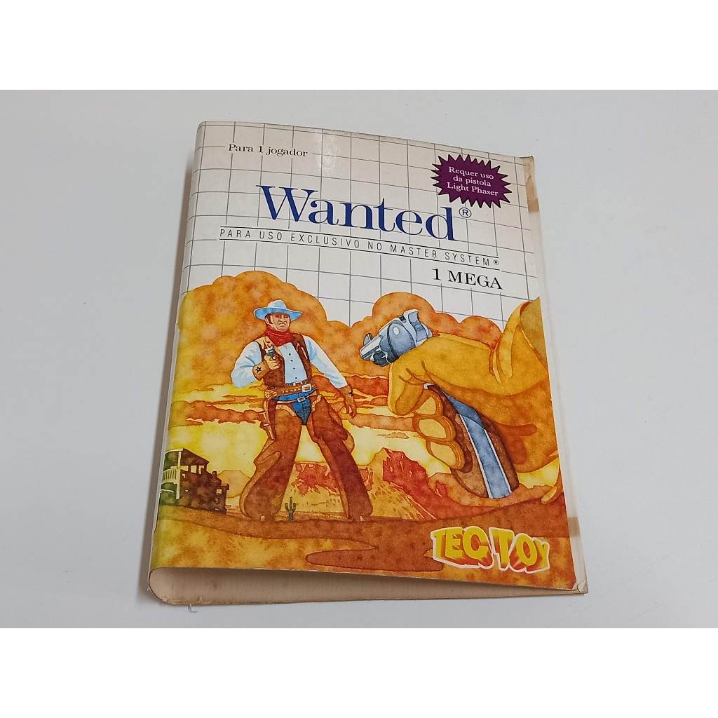 Encarte Caixa Recortada Wanted - Master System | Shopee Brasil