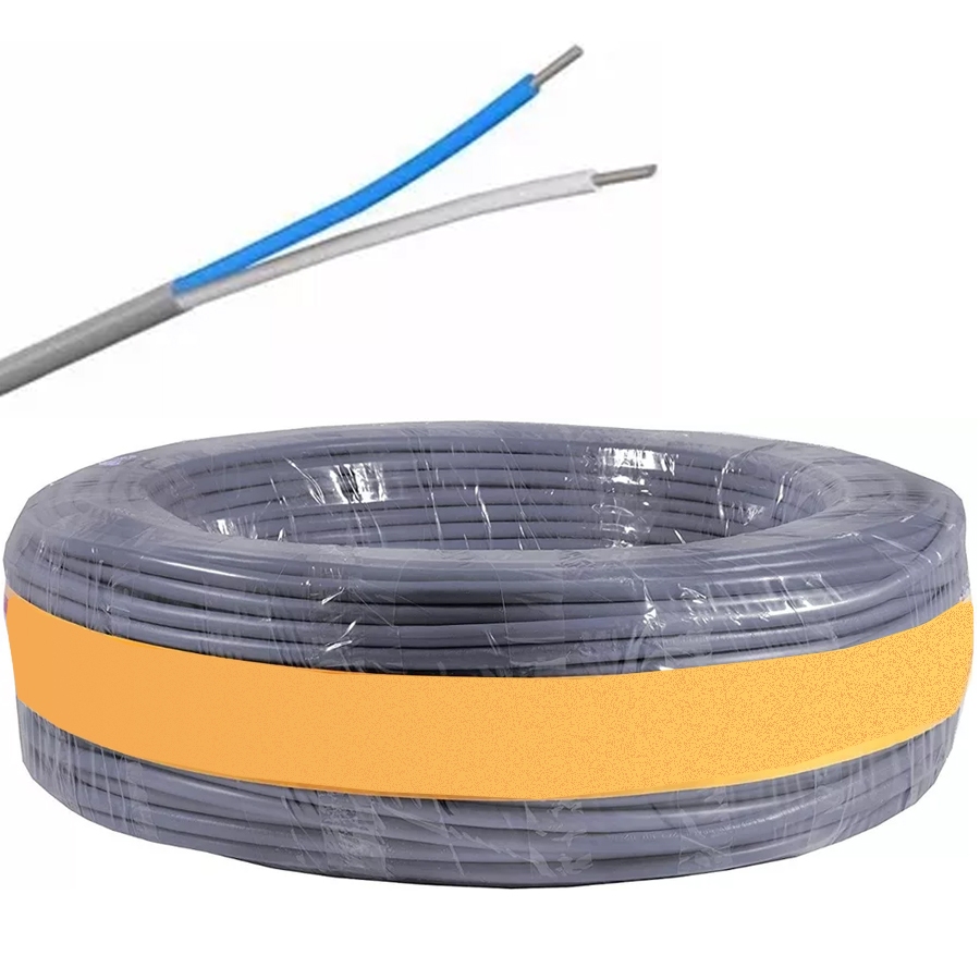 CABO MANGA 2 VIAS 1 PAR PARALELO 0,40MM CFTV CAMPAINHA INTERFONE ALARME ROLO 25 50 100 METROS