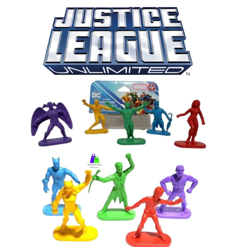 Bonecos DC Super Heroes com 10 Figuras 7cm - Estrela Gulliver Pack 01 E ...