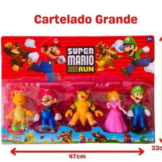 Kit Com 5 Bonecos 12cm Personagens Super Mario Luigi Yoshi em Oferta na Shopee
