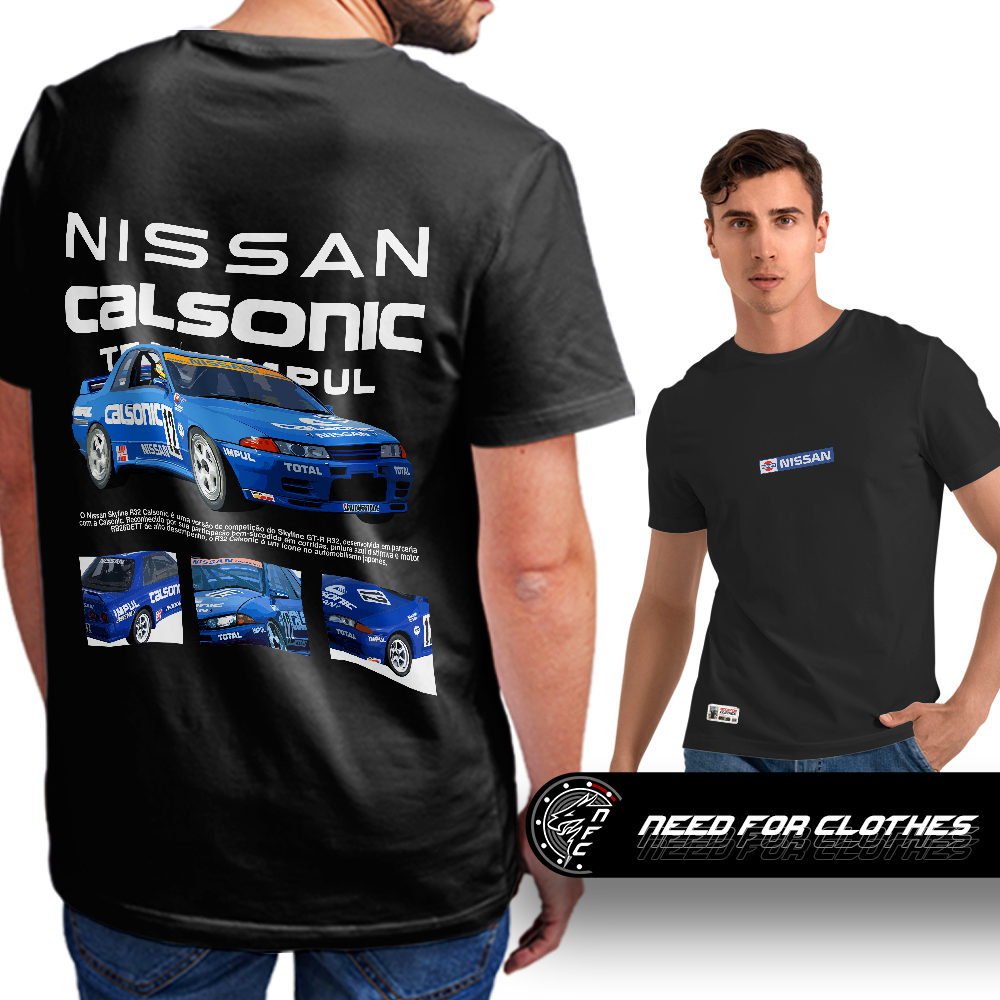 Camiseta Nissan Skyline R32 Calsonic, JGTC, Grupo A, Racing, Turbo