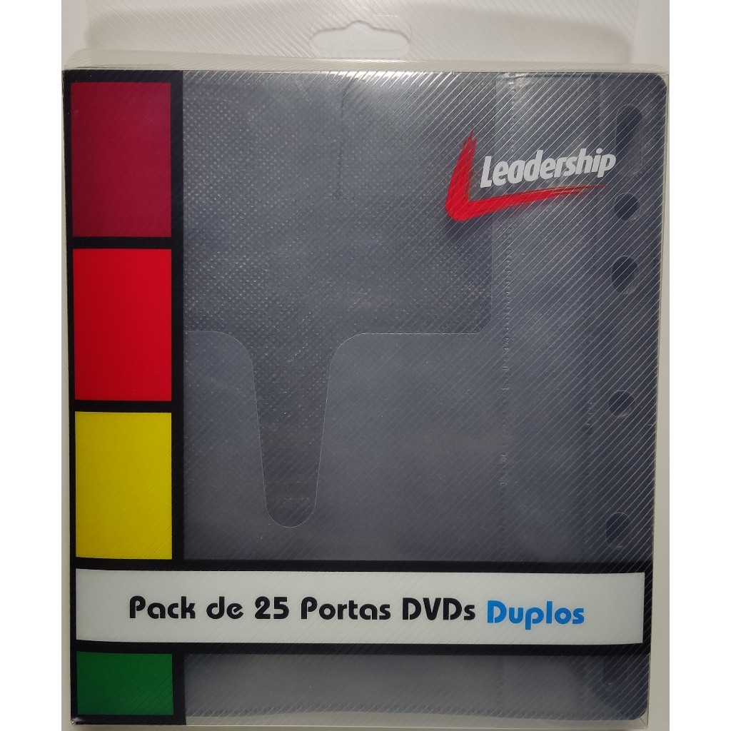 Pack de 25 Folhas porta DVD/CD Duplos para Estojo/Fichário