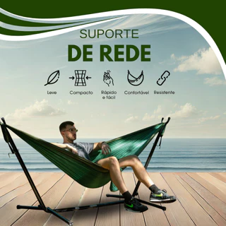 Suporte De Rede Móvel Prático Para Área Gourmet Camping Casa Piscina SUPORTA ATÉ 250KG