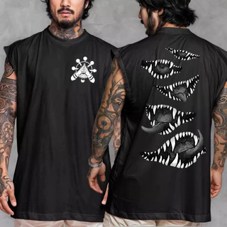 Camiseta Masculino Regata Oversized 100% Algodão Premium Olhos