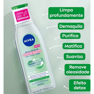 NIVEA Água Micelar Facial MicellAir Efeito Matte 200ml