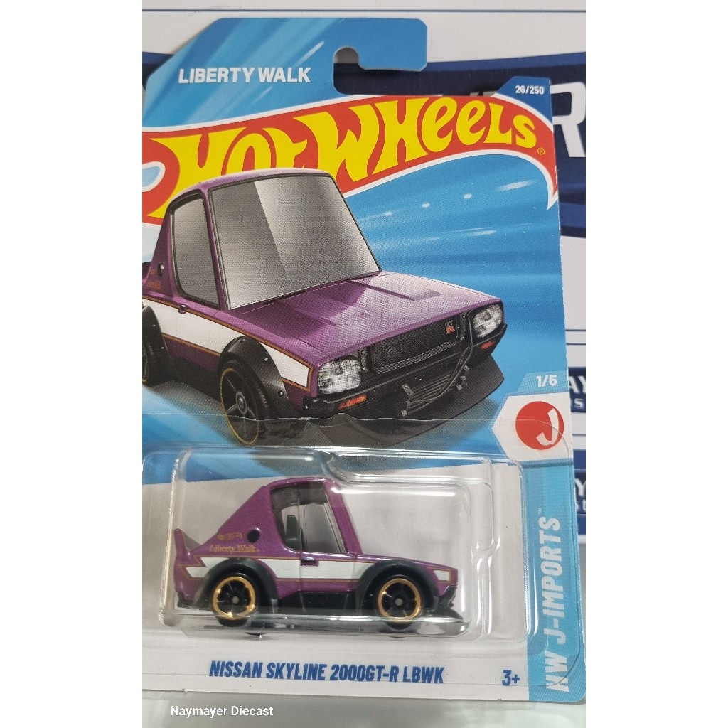 Hot Wheels nISSAN sKYLINE 2000GT-R LBWK Tooned Roxo | Shopee Brasil