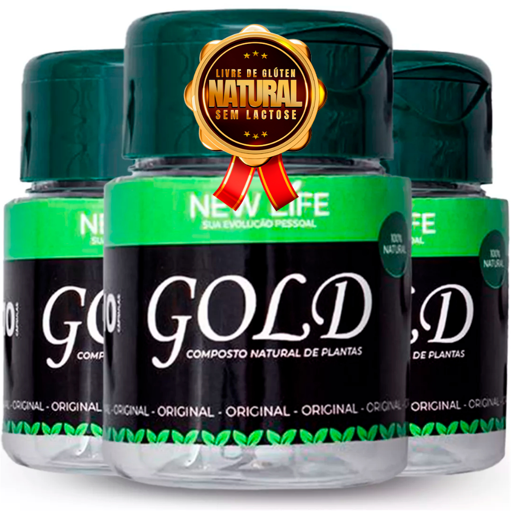 Kit 3 New Life Gold Suplemento Capsula 60g 30 Dias Original | Shopee Brasil
