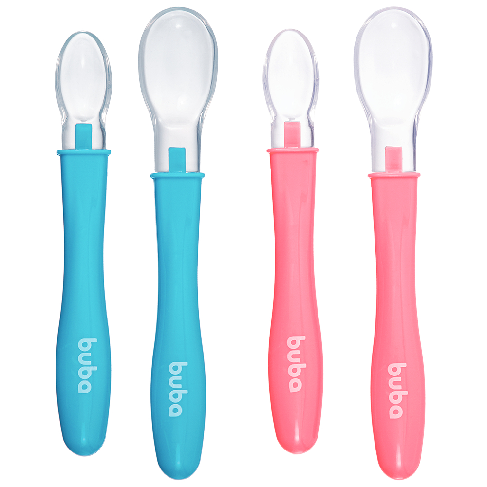Kit Conjunto de Colheres de Silicone para Bebê – Ideal para Introdução ...