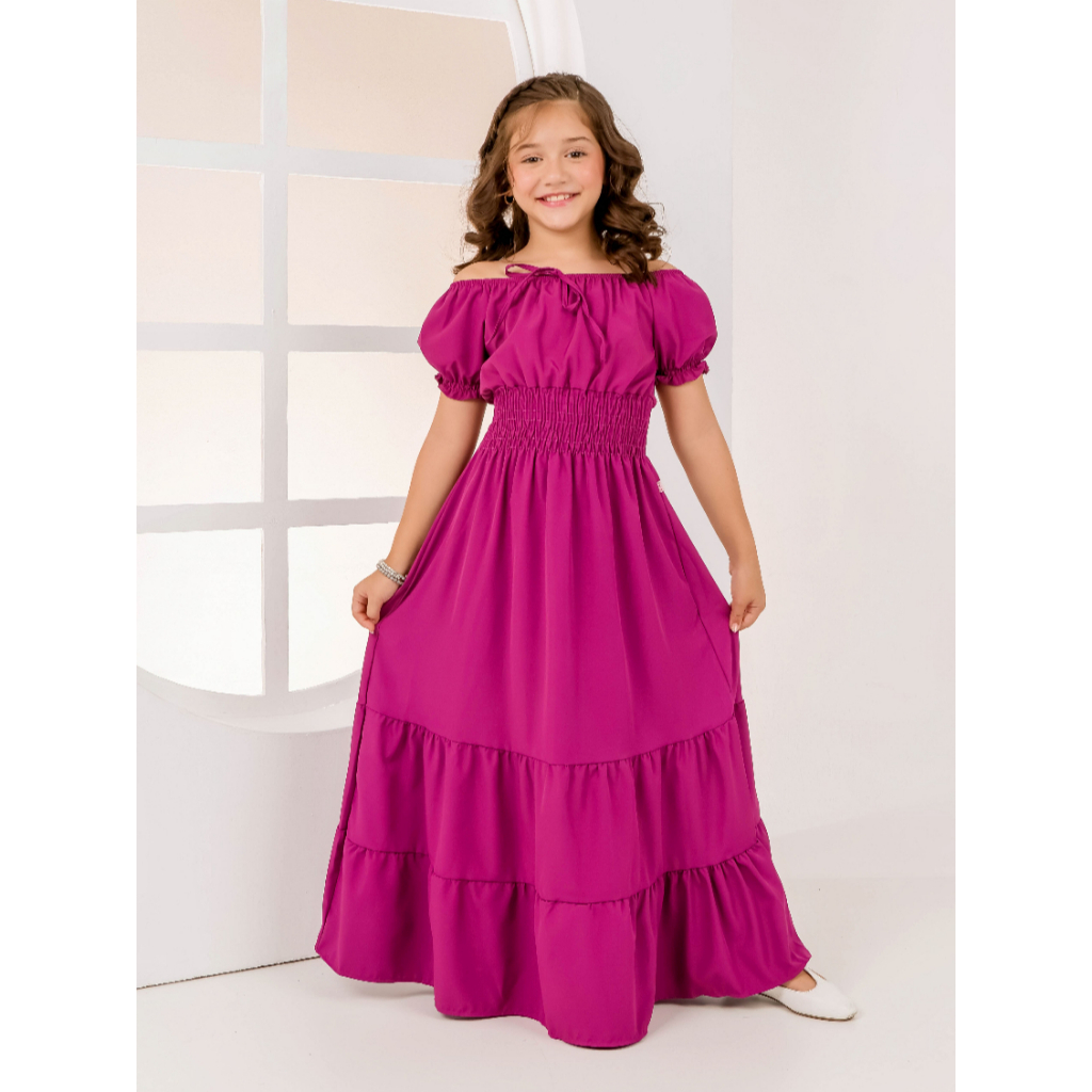 Moda Evangelica Vestido Longo Para Menina De Anos Vestidos Longos