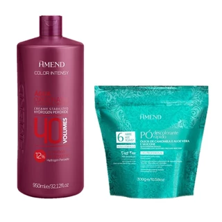 Amend KIT OX Color Intensy 40 volumes 950ml + Pó Óleos de Camomila e Aloe vera e Silicone 300g em Oferta na Shopee