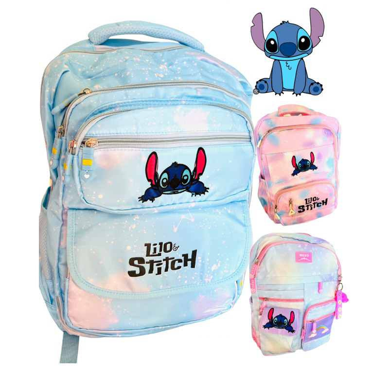 Mochila Escolar Do Stitch Impermeável Grande Infantil E Juvenil ...