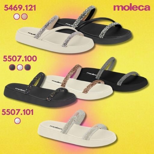 Sandália Papete Moleca Birken Glitter ou Camurça