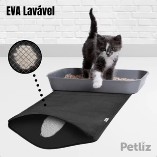 Tapete Higiênico para Caixa de Areia de Gatos Anti Sujeira Coletor De Areia EVA 50x70 cm - Petliz