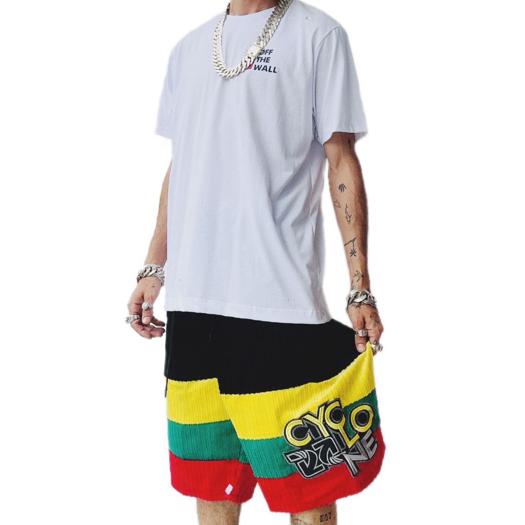 Bermuda Da Cyclone Veludo Reggae New | Shopee Brasil