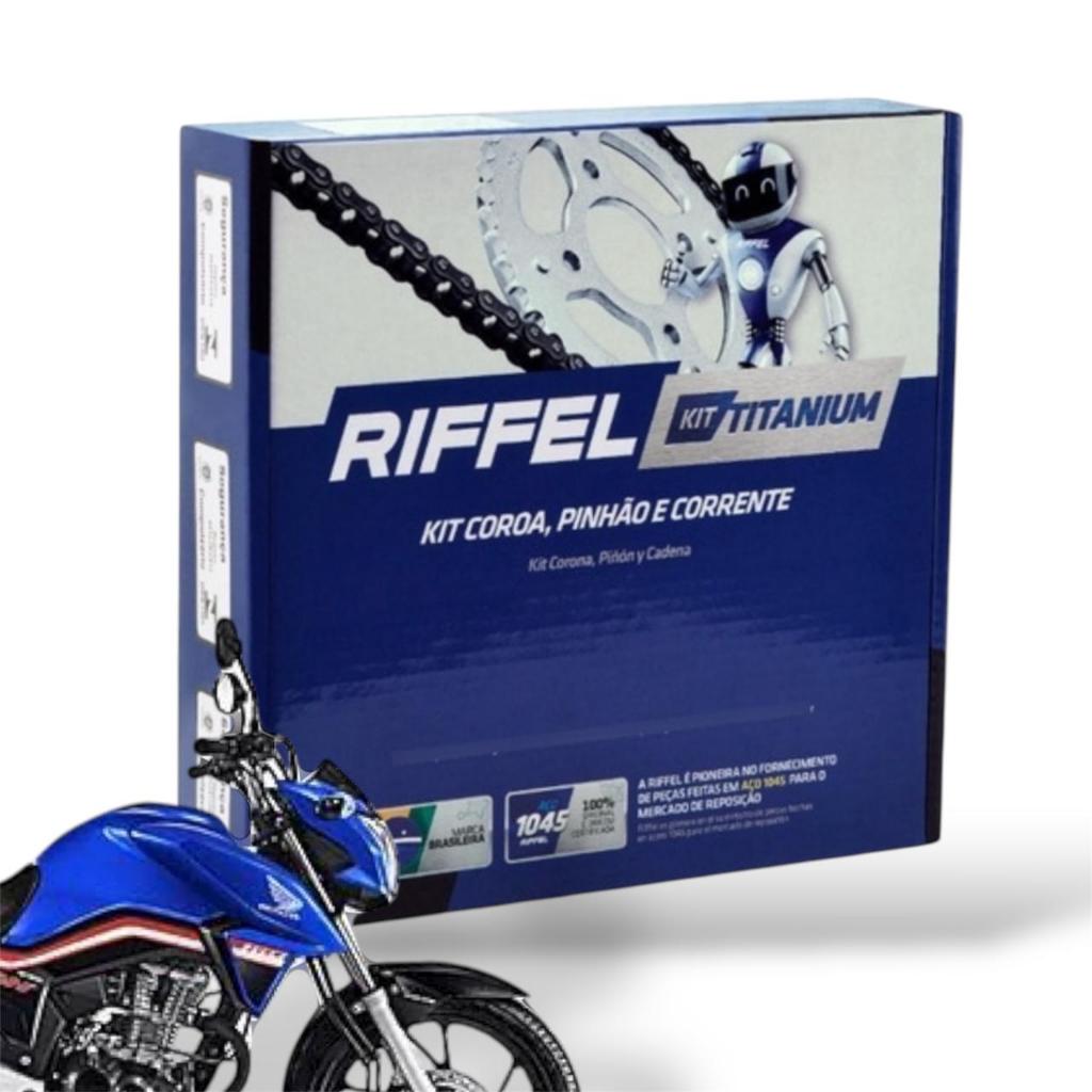 Kit Relação 150 Cg / Titan / Fan / Start / Sport Transmissão Riffel ...