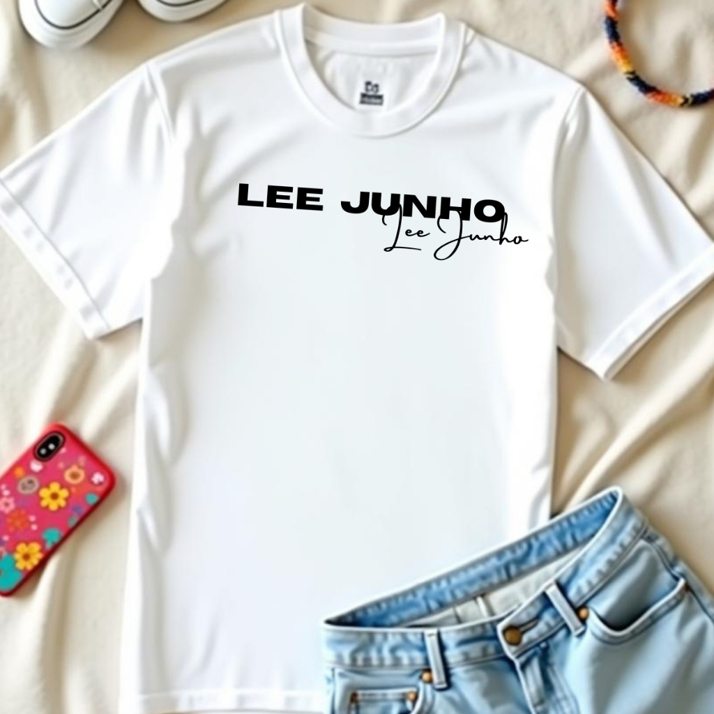 Camiseta Unissex Lee Junho Algodão Sorisso Real 2PM | Shopee Brasil