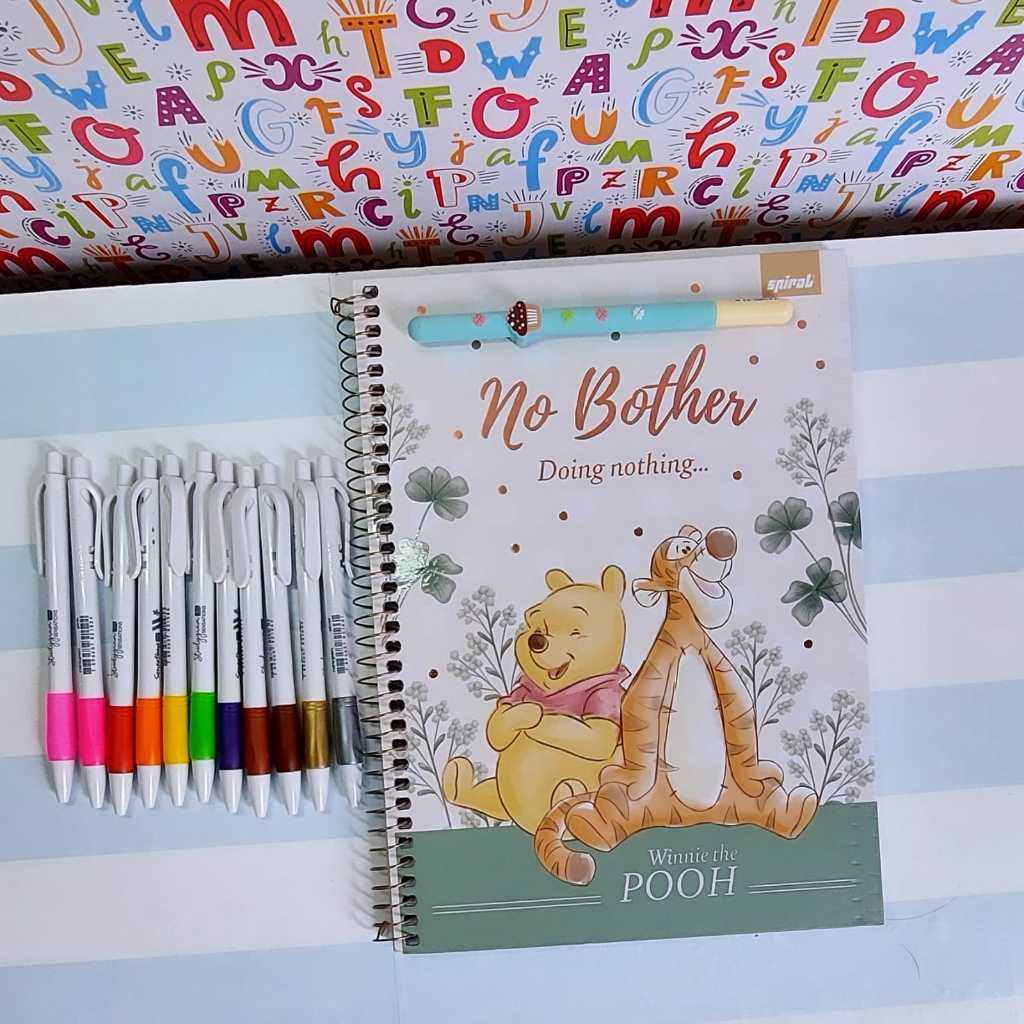 Caderno Universitário 10 matérias | Kit Escolar Ursinho Pooh Verde ...