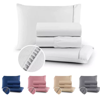 Jogo de Lençol Ponto Palito 400 Fios Cama Cores Diversas Coress Antialérgico em Oferta na Shopee