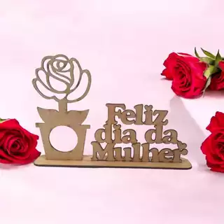 Kit com 10 Lembrancinha Porta bombom Feliz dia das Mulher mdf em Oferta na Shopee