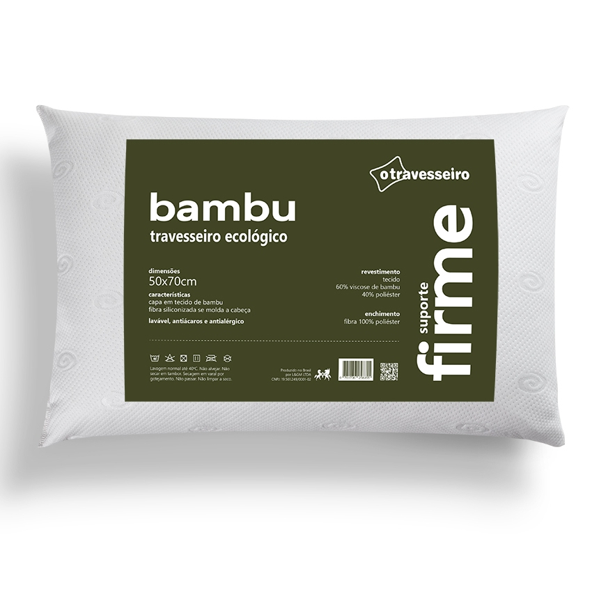 Travesseiro Antialergico fibra de Bambu Alto e firme 50X70cm | Shopee ...