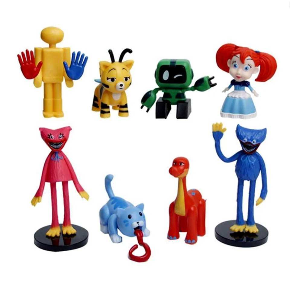 Bonecos Poppy Playtime 08 Peças Huggy Wuggy Bron Abelha Gato Doce ...