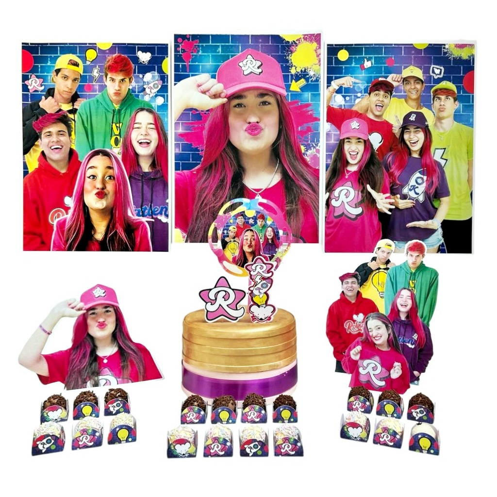 Kit só um bolinho Emilly Vick 26 itens Festa Emilly Vick Decoração ...